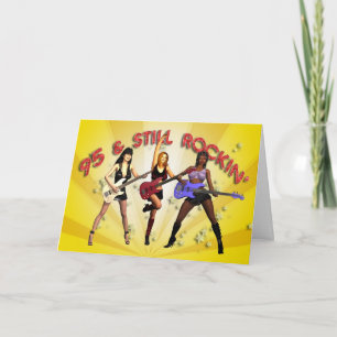 95th birthday with a girl band card