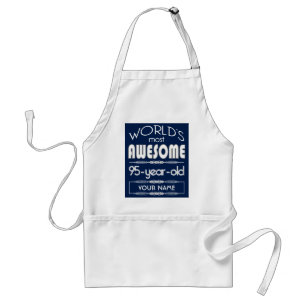 95th Birthday Worlds Best Fabulous Dark Blue Standard Apron
