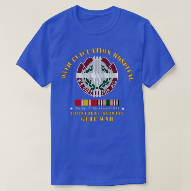 95th Evacuation Hospital Gulfw w GULF SVC T-Shirt (Design Front)
