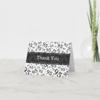 95th "Thank you!" Black/White Number Pattern