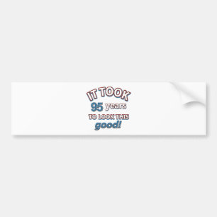 95th year birthday designs bumper sticker