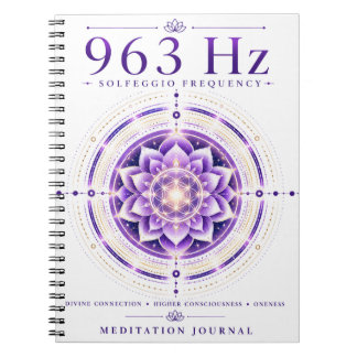 963 Hz Solfeggio Frequency Notebook – Divine Conne