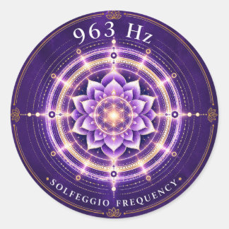 963 Hz Solfeggio Frequency Sticker