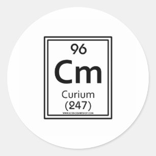 96 Curium Classic Round Sticker