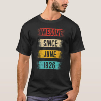 96 Year Old Awesome Since June 1926 96th Birthday T-Shirt