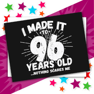96 Year Old Sarcastic Meme Funny 96th Birthday Postcard