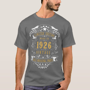 96 Years Old 96th Birthday Made Born in 1926 Men W T-Shirt