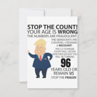 96 Years Trump Happy Birthday Present Funny