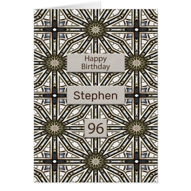 96th Birthday Abstract Mandala Design (Front)