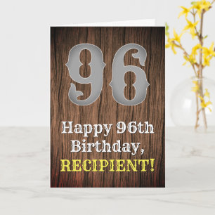 96th Birthday: Country Western Inspired Look, Name Card