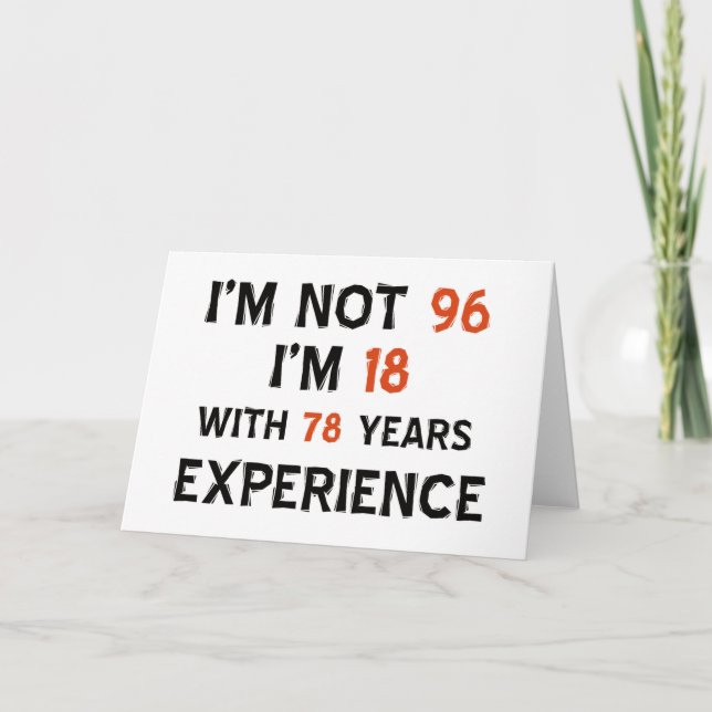 96th birthday designs card (Front)