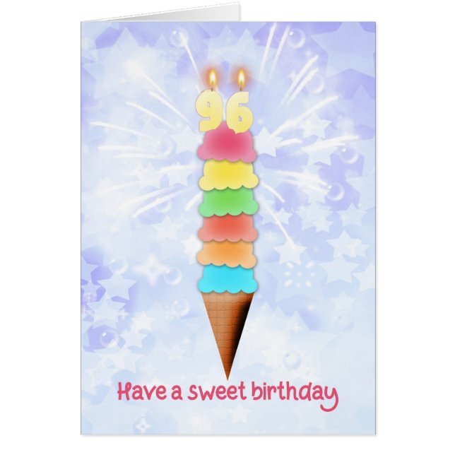 96th  Birthday Giant Ice Cream (Front)