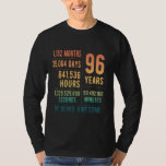 96th Birthday Men Women Funny 96 Years Old T-Shirt<br><div class="desc">96th Birthday Men Women Funny 96 Years Old</div>