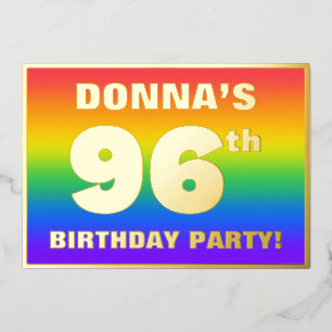 96th Birthday Party: Fun, Colourful Rainbow Patter