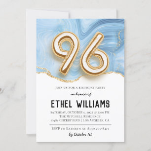 96th Birthday Party Invitation