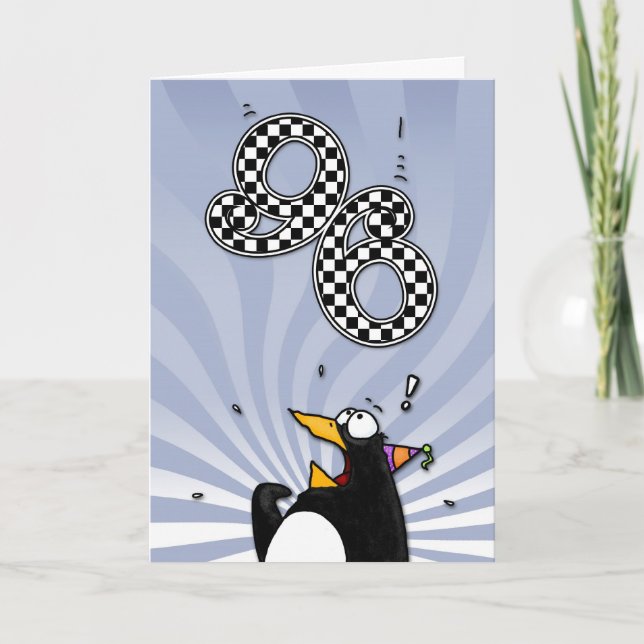 96th Birthday - Penguin Surprise Card (Front)