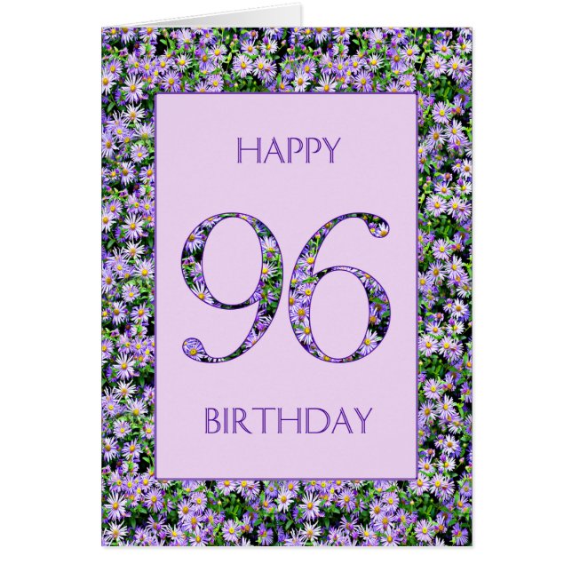 96th Birthday Purple Daisies (Front)
