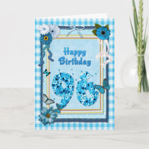 96th Birthday with a scrapbook effect Card