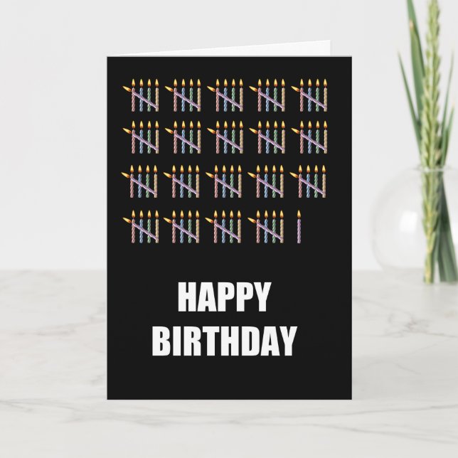 96th Birthday with Candles Card (Front)