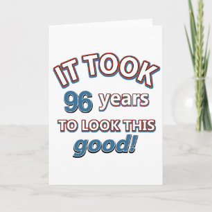 96th year birthday designs card