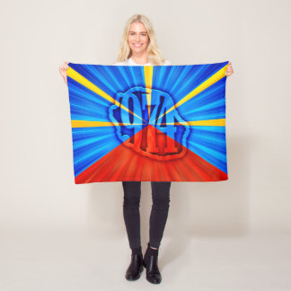 974 Reunion Island - Reunion flag Fleece Blanket