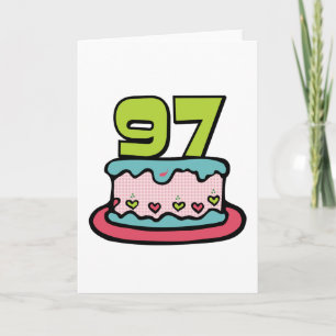 97 Year Old Birthday Cake Card