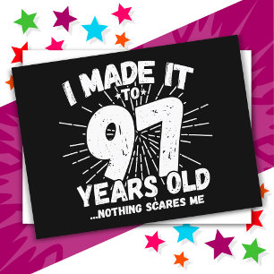97 Year Old Sarcastic Meme Funny 97th Birthday Postcard