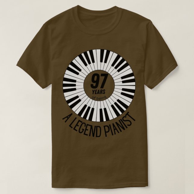 97 years of being an awesome pianist  (3)  T-Shirt (Design Front)