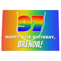 97th Birthday: Colourful, Fun Rainbow Pattern # 97