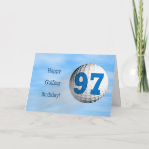 97th birthday golfing card