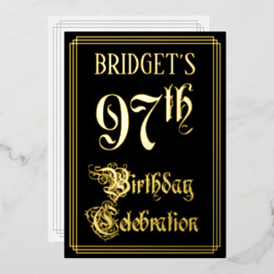 97th Birthday Party — Fancy Script & Custom Name