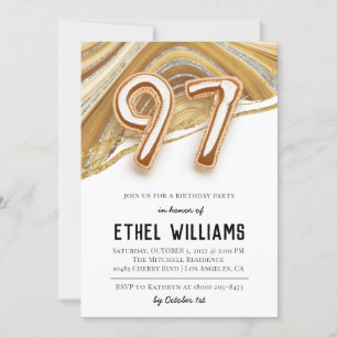 97th Birthday Party Invitation