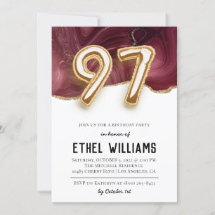 97th Birthday Party Invitation