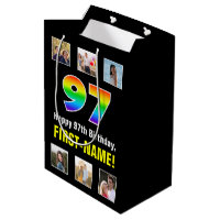97th Birthday: Rainbow “97“, Custom Photos & Name
