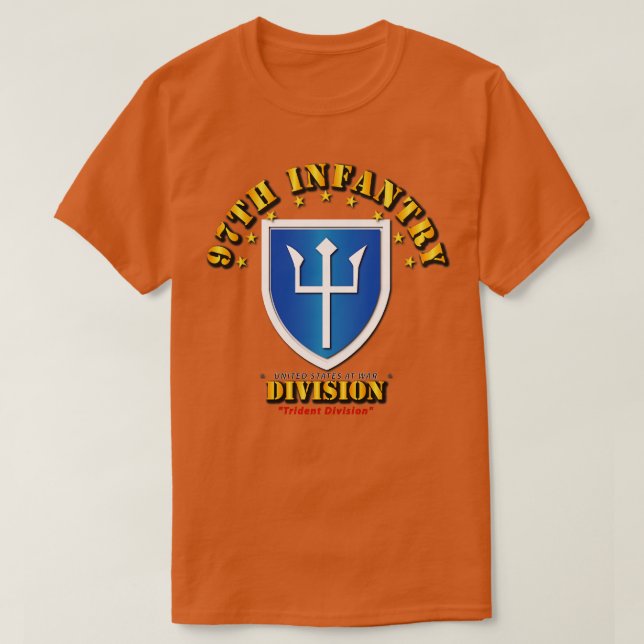97th Infantry Division Trident Division T-Shirt (Design Front)