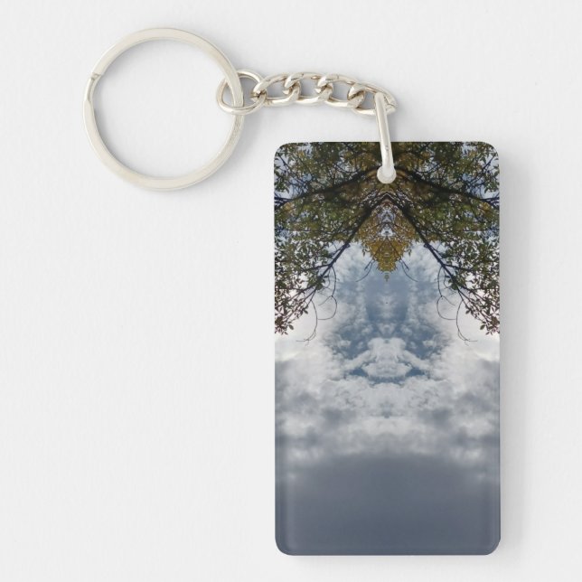 97Z Unique Colourful Abstract Nature Key Ring (Front)