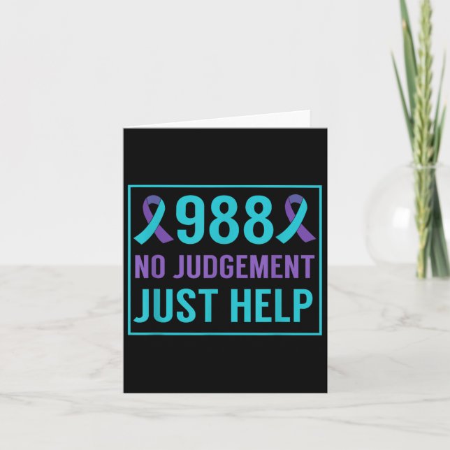 988 Day - September 8 - Suicide Prevention Awarene Card (Front)
