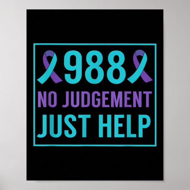 988 Day - September 8 - Suicide Prevention Awarene Poster (Front)