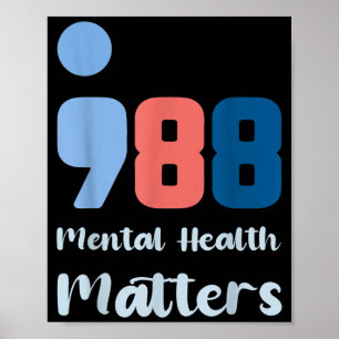 988 mental health prevention awareness poster