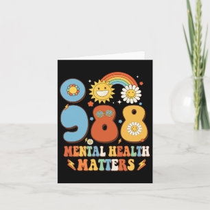 988 Mental Health Problems Suicide Prevention Awar Card