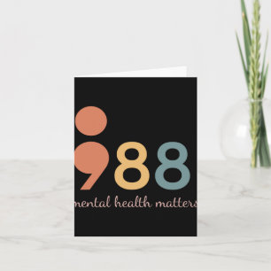 988 Mental Health S Awareness Semicolon For Card