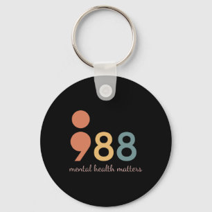 988 Mental Health S Awareness Semicolon For  Key Ring