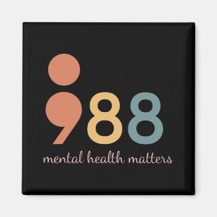 988 Mental Health S Awareness Semicolon For  Magnet