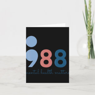 988 Mental Health S Suicide Prevention Aware Card