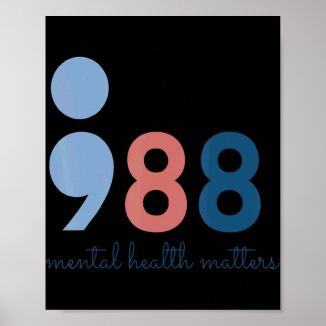 988 Mental Health S Suicide Prevention Aware  Poster (Front)