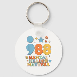 988 Mental Health S Suicide Prevention Awareness  Key Ring