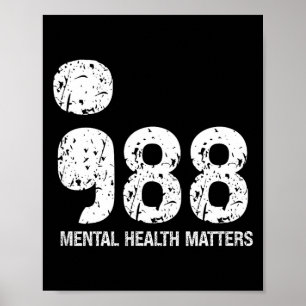 988 Mental Health S Suicide Prevention Awareness  Poster