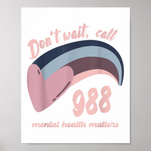 988 Mental Health S Suicide Prevention Awareness Poster