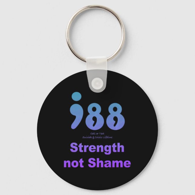 988 National Suicide And Crisis Lifeline Strength  Key Ring (Front)