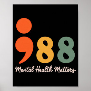 988 Semicolon Mental Health Matters Prevention Poster